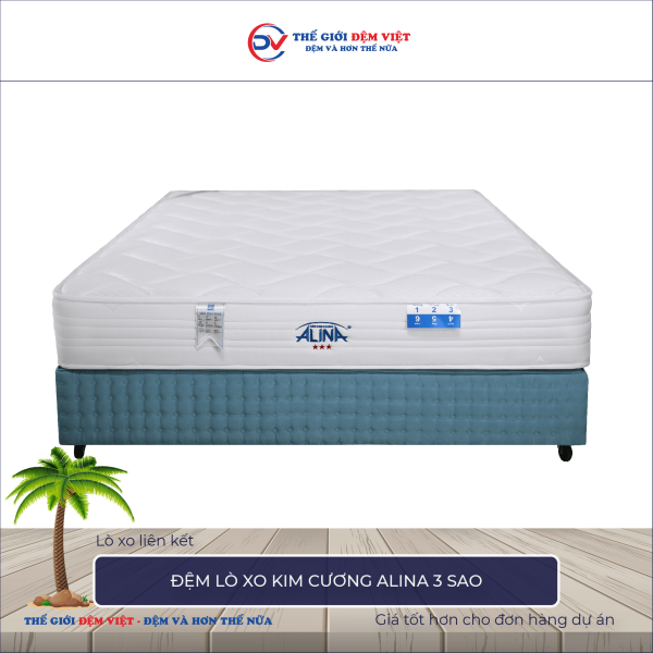 Đệm lò xo Kim Cương Alina 3 sao